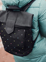 Vuch Mellora Dotty Black Backpack