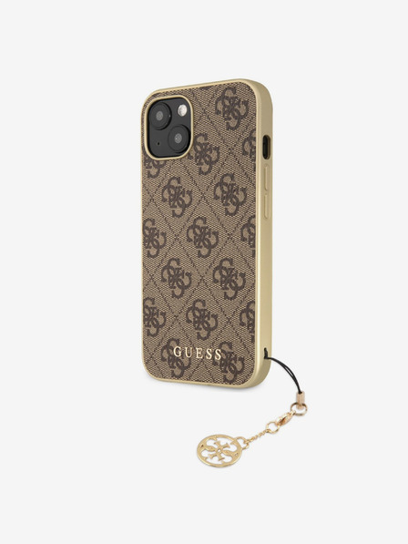 Guess 4G Charm Zadní Kryt pro iPhone 13 Brown Phone case