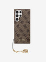 Guess 4G Charm Zadní Kryt pro Samsung Galaxy S23 Ultra Brown Phone case