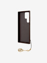 Guess 4G Charm Zadní Kryt pro Samsung Galaxy S23 Ultra Brown Phone case