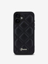 Guess PU Leather Quilted Zadní Kryt pro iPhone 16 Black Phone case