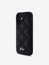 Guess PU Leather Quilted Zadní Kryt pro iPhone 16 Black Phone case