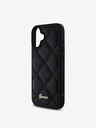 Guess PU Leather Quilted Zadní Kryt pro iPhone 16 Black Phone case