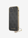 Guess 4G Charm Zadní Kryt pro iPhone 12/12 Pro 6.1 Grey Phone case