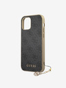 Guess 4G Charm Zadní Kryt pro iPhone 12/12 Pro 6.1 Grey Phone case