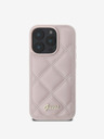 Guess PU Leather Quilted Zadní Kryt pro iPhone 16 Pro Pink Phone case