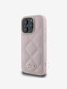 Guess PU Leather Quilted Zadní Kryt pro iPhone 16 Pro Pink Phone case