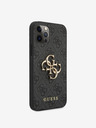 Guess PU 4G Metal Logo Zadní Kryt pro iPhone 12 Pro Max Grey Phone case