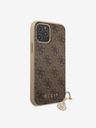 Guess 4G Charm Zadní Kryt pro iPhone 12/12 Pro 6.1 Brown Phone case