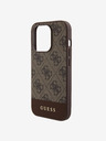 Guess PU 4G Stripe MagSafe Zadní Kryt pro iPhone 15 Pro Max Brown Phone case