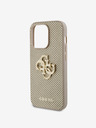 Guess PU Perforated 4G Glitter Metal Logo Zadní Kryt pro iPhone 15 Pro Max Gold Phone case