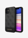 Guess PU 4G Stripe Zadní Kryt pro iPhone 11 Grey Phone case