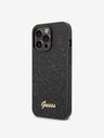 Guess PC/TPU Glitter Flakes Metal Logo Zadní Kryt pro iPhone 14 Pro Black Phone case