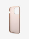 Guess PU 4G Metal Logo Zadní Kryt pro iPhone 14 Pro Pink Phone case