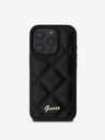 Guess PU Leather Quilted Zadní Kryt pro iPhone 16 Pro Max Black Phone case