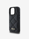 Guess PU Leather Quilted Zadní Kryt pro iPhone 16 Pro Max Black Phone case