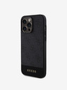 Guess PU 4G Stripe MagSafe Zadní Kryt pro iPhone 15 Pro Black Phone case