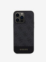 Guess PU 4G Stripe MagSafe Zadní Kryt pro iPhone 15 Pro Black Phone case