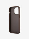 Guess PU 4G Metal Logo Zadní Kryt pro iPhone 13 Pro Max Brown Phone case