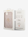 Guess PU 4G Metal Logo iPhone 15 Plus Pink Phone case