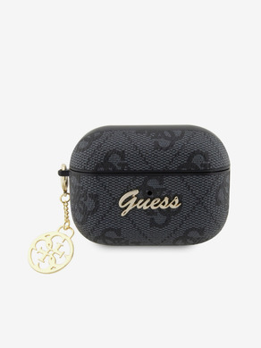 Guess 4G Script PC/PU Charm AirPods Pro 2 Black Case