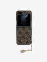 Guess 4G Charm Zadní Kryt pro Samsung Galaxy Z Flip 5 Brown Phone case